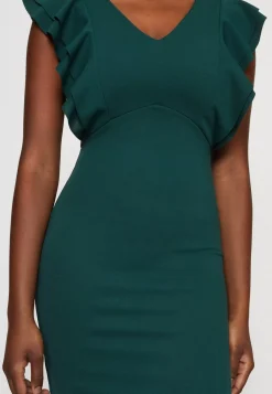 Wal G Alessia Frill Sleeve Midi Dress – Jersey Dress . Online Sales|Women Dress
