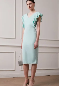 Wal G Alessia Frill Sleeve Midi Dress – Jersey Dress . Crazy Deals|Women Dress