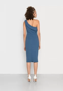 Wal G Dakota One Shoulder Frill Midi Dress – Cocktail Dress / Party Dress . Special|Women Dress
