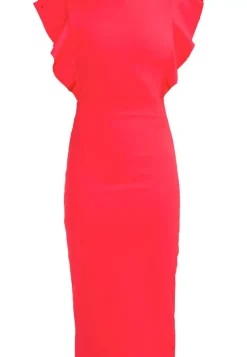Wal G Diana Ruffle Sleeve Midi Dress – Jersey Dress . Shop|Women Dress