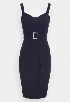 Wal G Donataheart Neck Belted Midi Dress – Shift Dress . Discount Sale|Women Dress