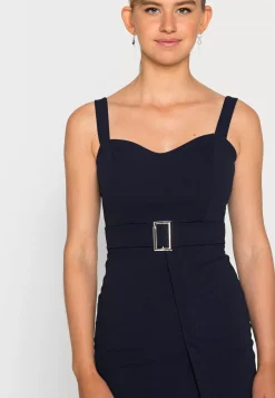 Wal G Donataheart Neck Belted Midi Dress – Shift Dress . Discount Sale|Women Dress