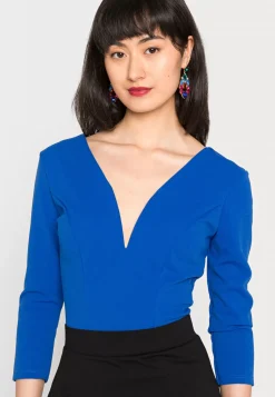 Wal G Ebba V Neck 3/4 Sleeve Body Suit – Long Sleeved Top . Crazy Deals|Women Top