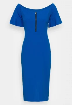 Wal G Eldar Off The Shoulder Zip Front Midi Dress – Shift Dress . Tendy Style|Women Dress