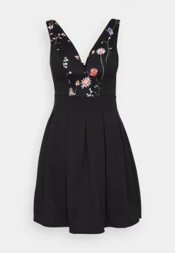 Wal G Embroidered V Neck Skater – Cocktail Dress / Party Dress . Official|Women Dress