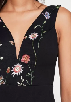 Wal G Embroidered V Neck Skater – Cocktail Dress / Party Dress . Official|Women Dress