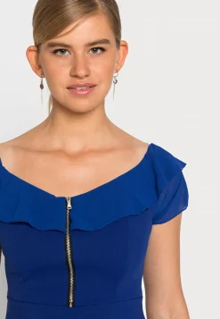 Wal G Idris Off The Shoulder Zip Front Skater Dress – Cocktail Dress / Party Dress . Cheap|Women Dress