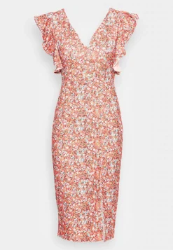 Wal G Jules Frill Sleeve Midi Dress – Jersey Dress . Online Sales|Women Dress