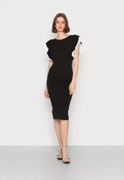 Wal G Kelly Ruffle Sleeve Midi Dress – Cocktail Dress / Party Dress . Cheap Online|Women Dress