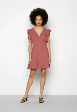 Wal G Lucia V Neck Frill Sleeve Skater Dress – Cocktail Dress / Party Dress . Top Sellers|Women Dress