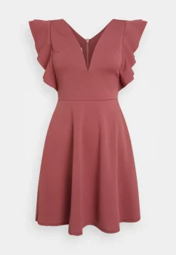 Wal G Lucia V Neck Frill Sleeve Skater Dress – Cocktail Dress / Party Dress . Top Sellers|Women Dress