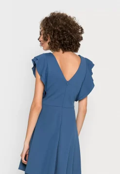 Wal G Lucia V Neck Frill Sleeve Skater Dress – Cocktail Dress / Party Dress . Closeout Sale|Women Dress