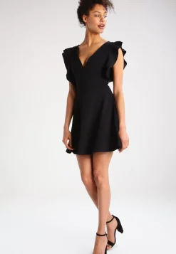 Wal G Lucia V Neck Frill Sleeve Skater Dress – Cocktail Dress / Party Dress . Online Sales|Women Dress