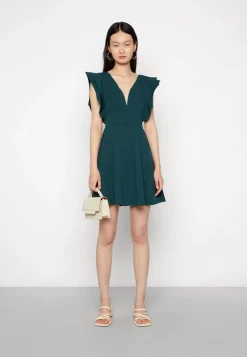 Wal G Lucia V Neck Frill Sleeve Skater Dress – Cocktail Dress / Party Dress . Online Sales|Women Dress