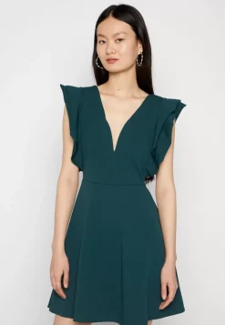 Wal G Lucia V Neck Frill Sleeve Skater Dress – Cocktail Dress / Party Dress . Online Sales|Women Dress