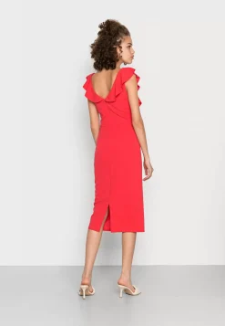Wal G Lucy Ruffle Midi Dress – Cocktail Dress / Party Dress . Free Delivery|Women Dress
