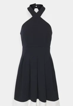 Wal G Milly Halter Neck Contrast Skater Dress – Cocktail Dress / Party Dress . Cheap|Women Dress