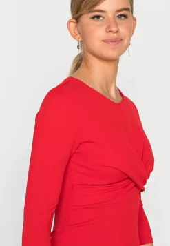 Wal G Rosica 3/4 Sleeve Knot Midi Dress – Shift Dress . Cheap Online|Women Dress
