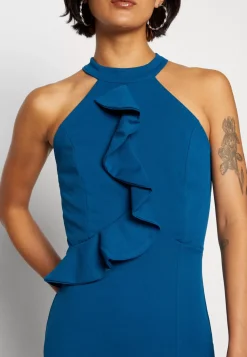 Wal G Sasha Frill Neck Midi Dress – Jersey Dress . Sale|Women Dress