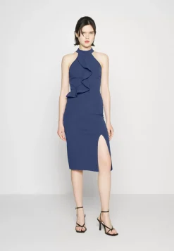 Wal G Sasha Frill Neck Midi Dress – Jersey Dress . Sale|Women Dress