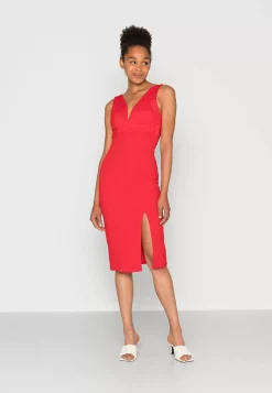 Wal G V Neck Midi Dress – Shift Dress . Online Sales|Women Dress