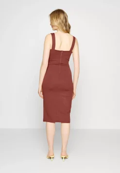 Wal G V Neck Midi Dress – Shift Dress . Discount Sale|Women Dress