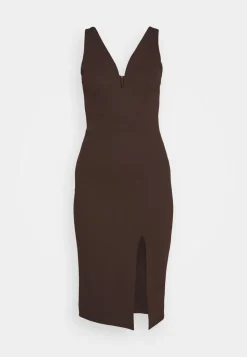 Wal G V Neck Plunge Midi Dress – Jersey Dress . Tendy Style|Women Dress