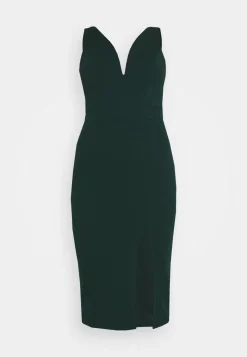 Wal G V Neck Plunge Midi Dress – Jersey Dress . Excellent|Women Dress