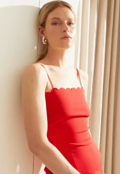Wal G Wgxzl Wedding – Abel Scallop Neck Midi Dress – Cocktail Dress / Party Dress . Shop|Women Dress