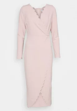 Wal G Wgxzl Wedding – Alexanda Scallop V Neck Midi Dress – Shift Dress . Sale|Women Dress