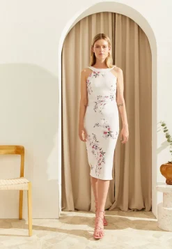 Wal G Wgxzl Wedding – Paloma Round Neck Midi Dress – Cocktail Dress / Party Dress . Tendy Style|Women Dress