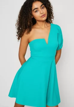 Wal G Zalora One Sleeve Skater Dress – Jersey Dress . Closeout Sale|Women Dress